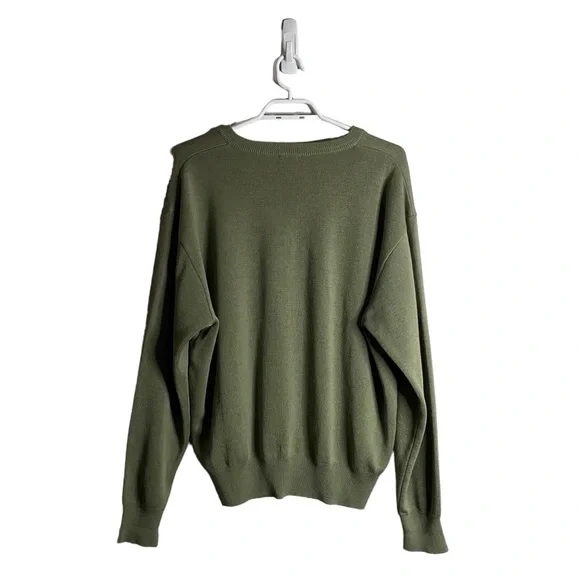 Gabicci Men's Green V-Neck Pullover Knit Sweater - Picture 7 of 8
